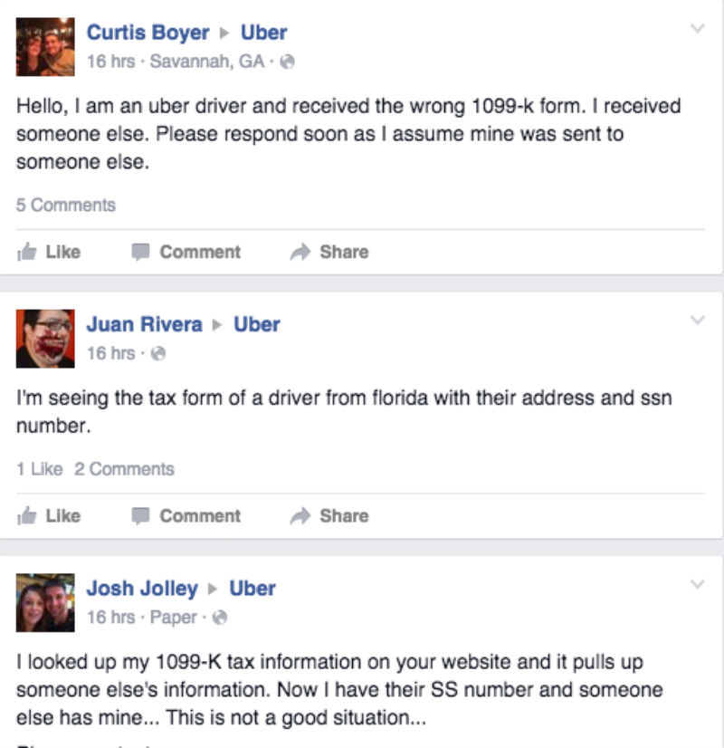 Illustration for article titled Uber Screwup Exposed Driver's Social Security Number and Tax Info